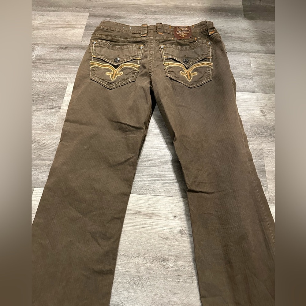 Brownish rock revival jeans